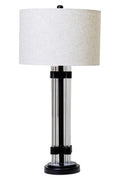 Matte Black and Ivory Table Lamp