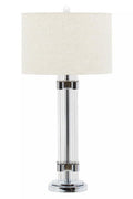 Matte Silver and Ivory Table Lamp