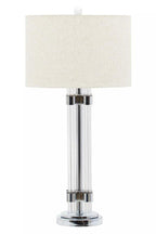 Matte Silver and Ivory Table Lamp