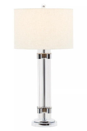 Matte Silver and Ivory Table Lamp