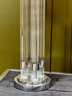 Matte Silver and Ivory Table Lamp