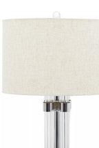 Matte Silver and Ivory Table Lamp