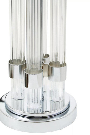 Matte Silver and Ivory Table Lamp