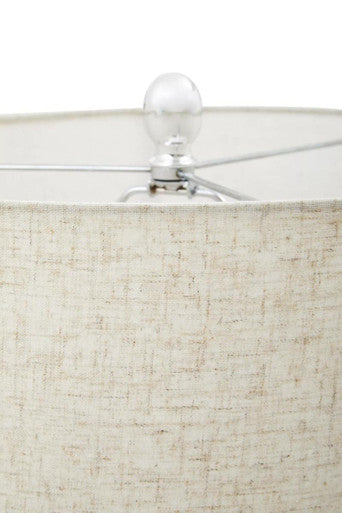 Matte Silver and Ivory Table Lamp