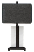Black and White Marble Table Lamp