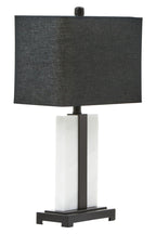 Black and White Marble Table Lamp