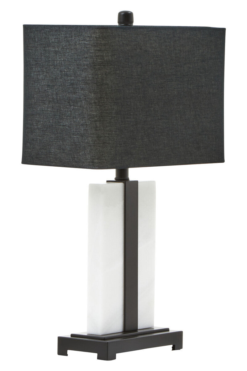 Black and White Marble Table Lamp