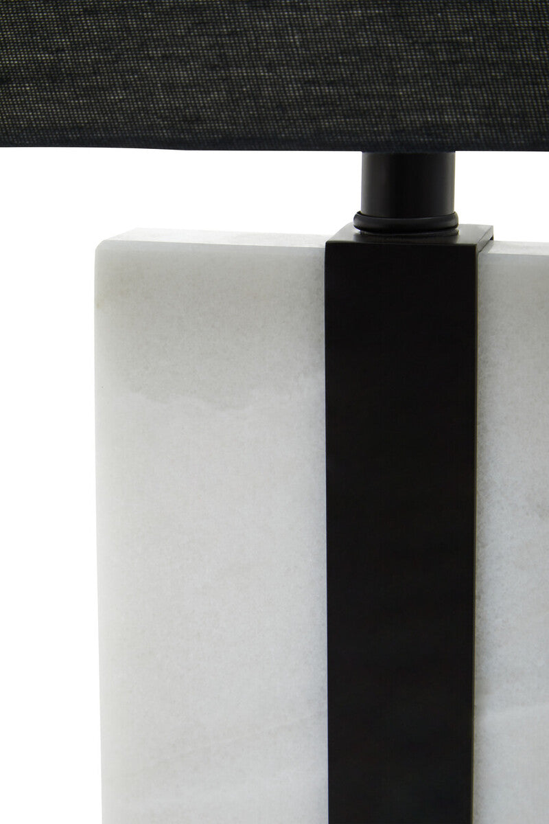 Black and White Marble Table Lamp
