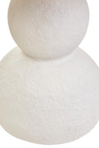 White Papier Mache Table Lamp