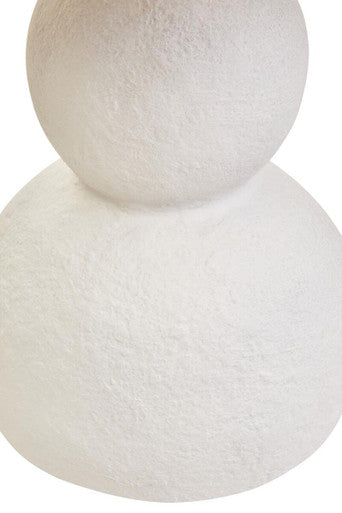 White Papier Mache Table Lamp