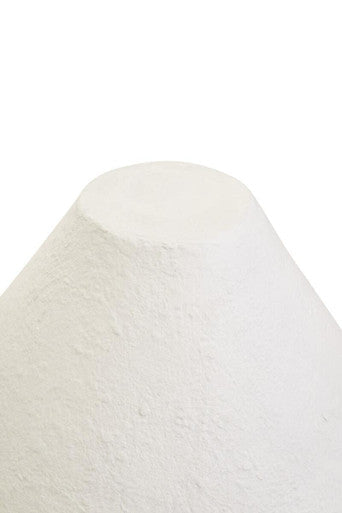 White Papier Mache Table Lamp