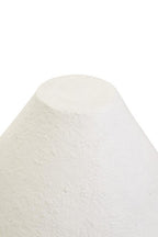 White Papier Mache Table Lamp