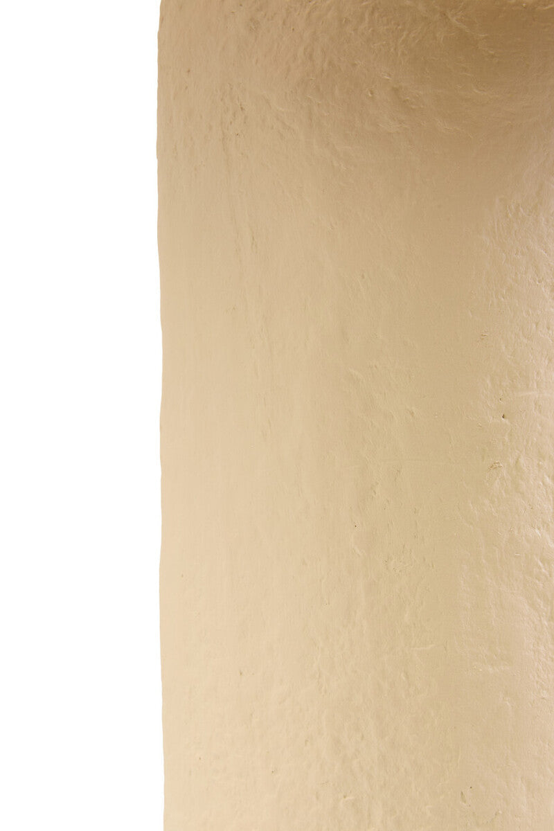 Natural Papier Mache Table Lamp with Natural Raffia Shade