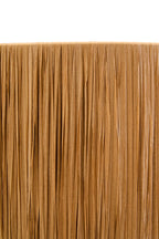 Natural Papier Mache Table Lamp with Natural Raffia Shade