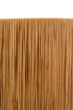 Natural Papier Mache Table Lamp with Natural Raffia Shade