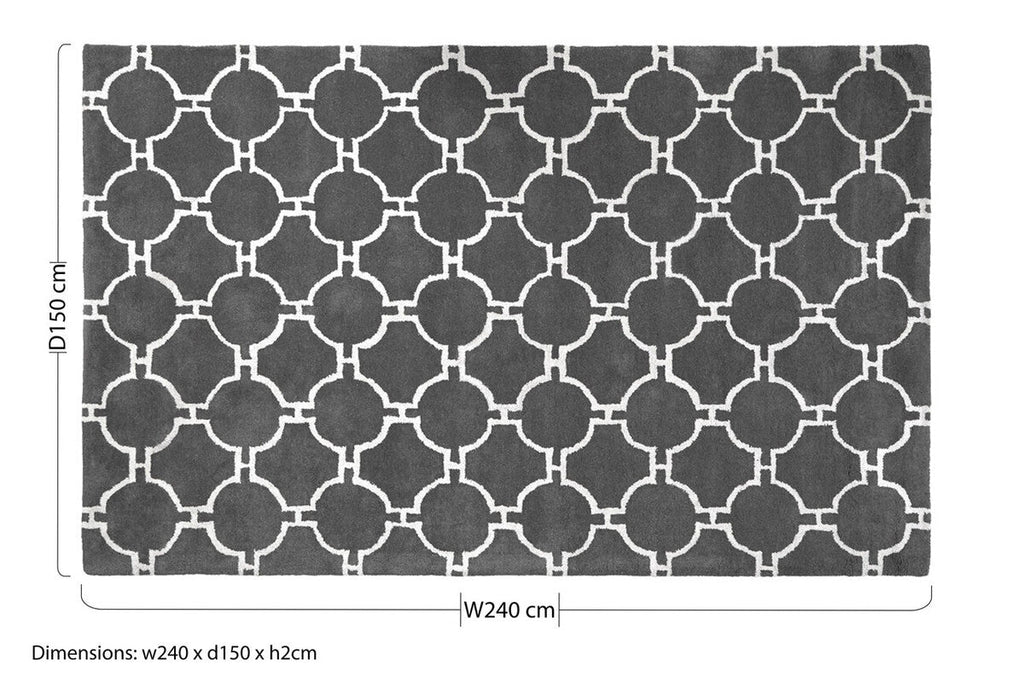 Large Grey Hand Woven Rug