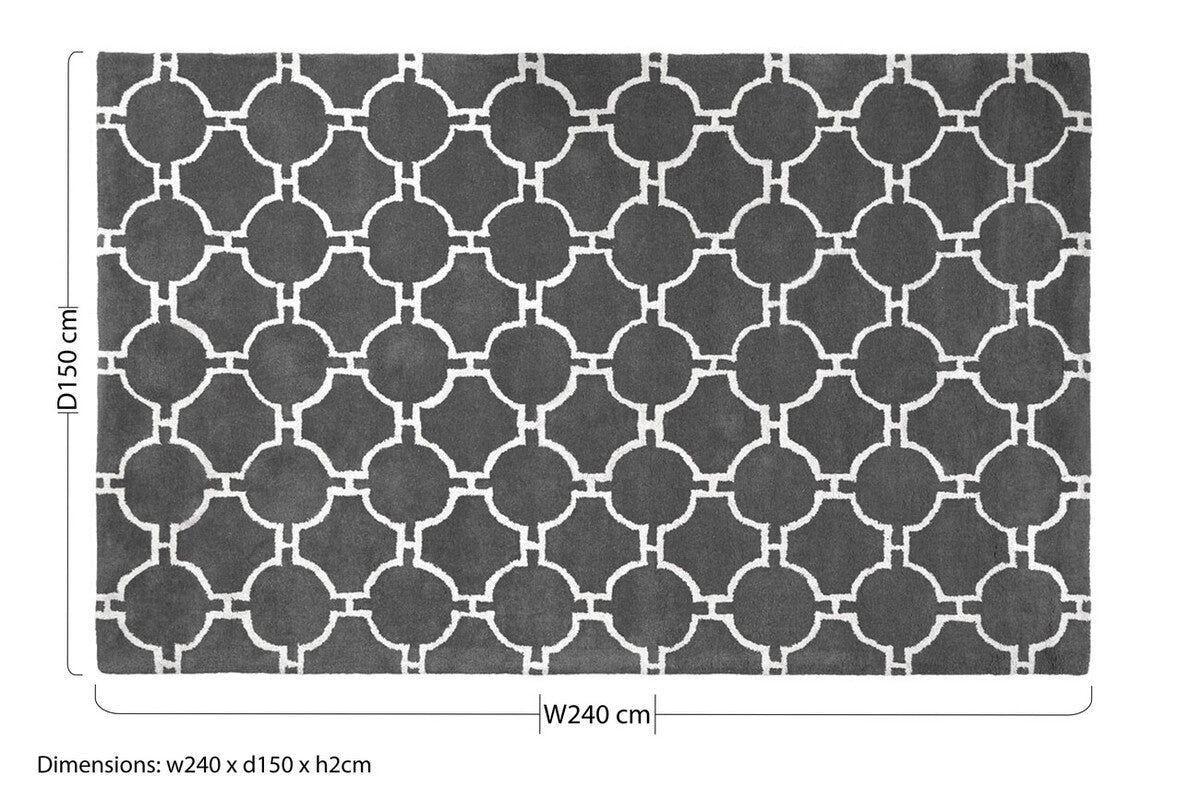 Large Grey Hand Woven Rug