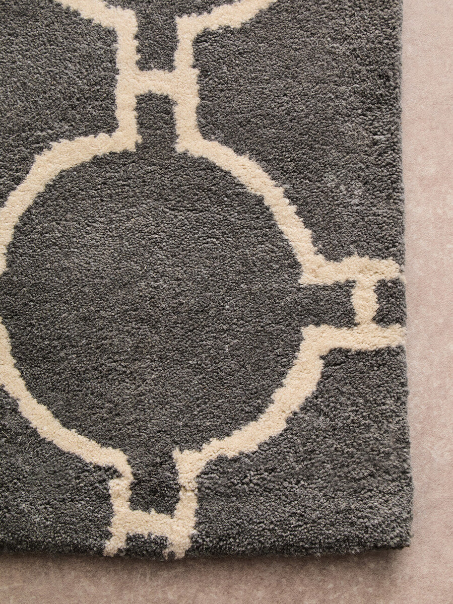 Large Grey Hand Woven Rug