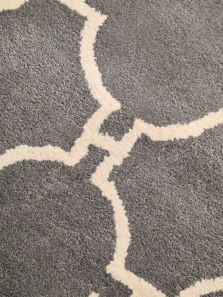 Large Grey Hand Woven Rug
