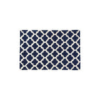 Navy Blue and White Rug