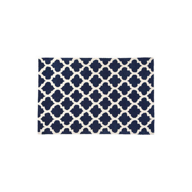 Navy Blue and White Rug