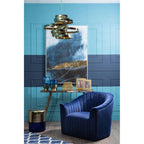 Navy Blue and White Rug