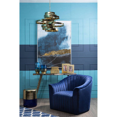 Navy Blue and White Rug