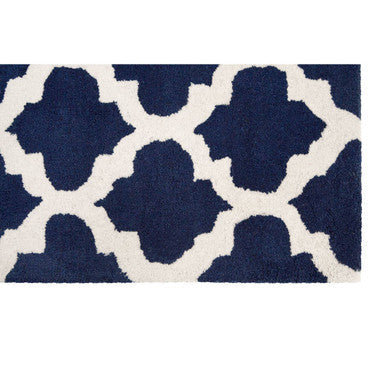 Navy Blue and White Rug