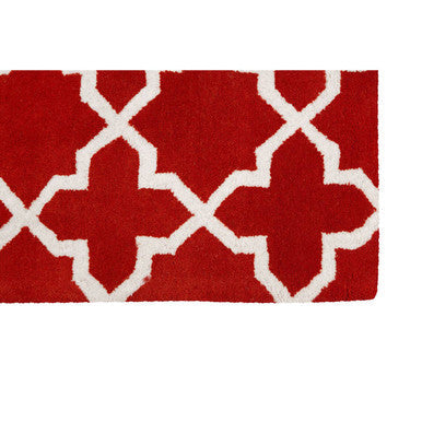 Small Orange Hand Woven Rug