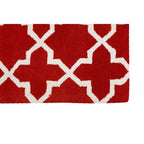 Small Orange Hand Woven Rug