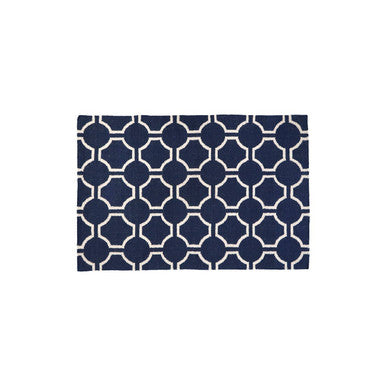 Small Blue Hand Woven Rug