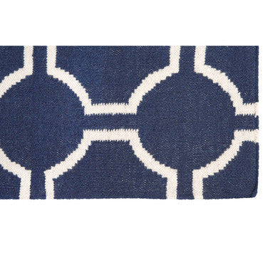 Small Blue Hand Woven Rug