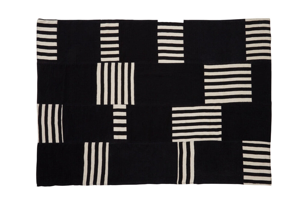 Black and White Patterned Rug