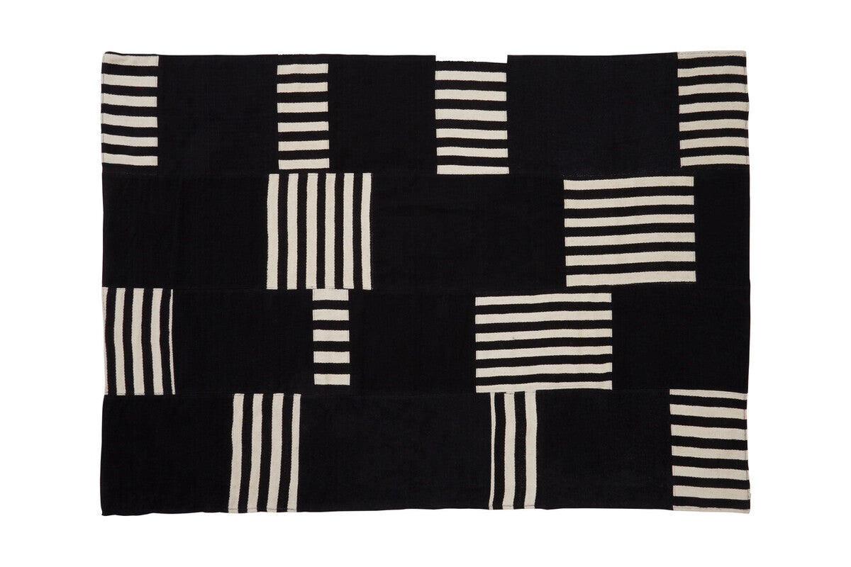 Black and White Patterned Rug
