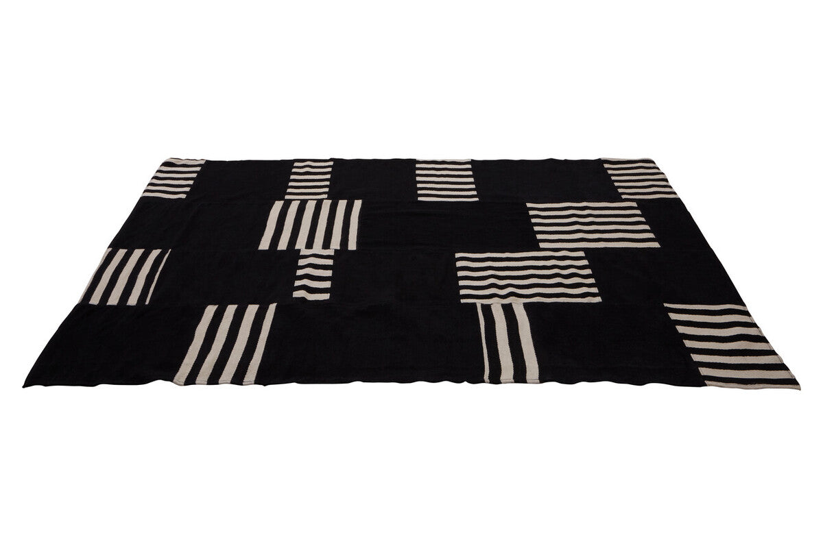Black and White Patterned Rug