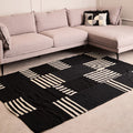 Black and White Patterned Rug