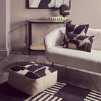 Black and White Patterned Rug