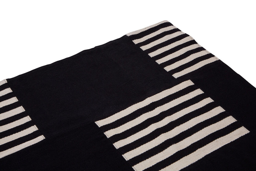 Black and White Patterned Rug