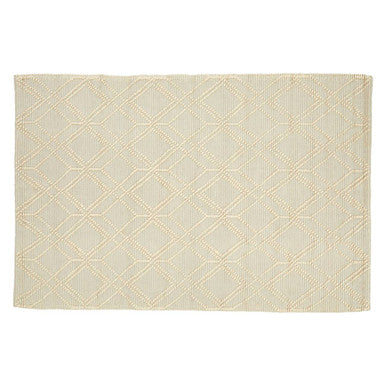 Small Geometric Ivory Rug