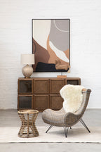 Large Geometric Ivory Rug
