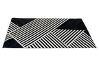 Small Black and White Hair on Leather Rug
