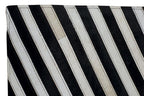 Small Black and White Hair on Leather Rug