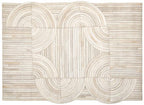 Small Natural Hair on Leather Rug