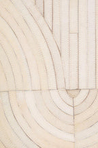 Small Natural Hair on Leather Rug