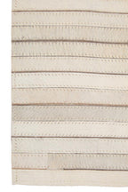 Small Natural Hair on Leather Rug