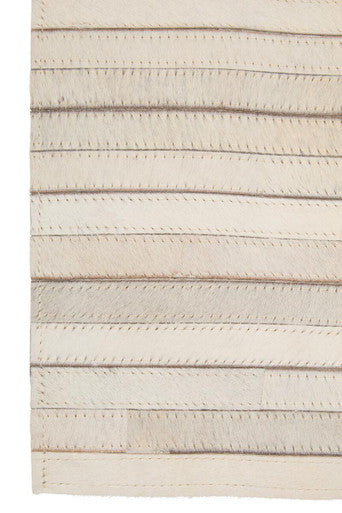 Small Natural Hair on Leather Rug