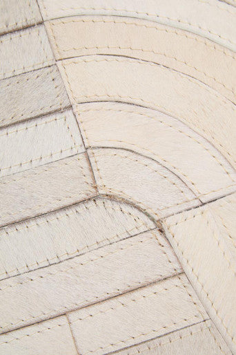 Small Natural Hair on Leather Rug