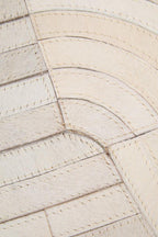 Small Natural Hair on Leather Rug
