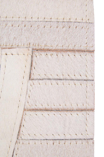 Small Natural Hair on Leather Rug