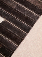 Small Abstract Hair on Leather Rug